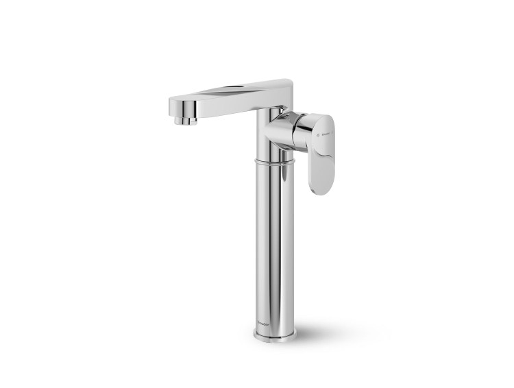 شیر روشویی پایه بلند شودر مدل اسمارت کروم