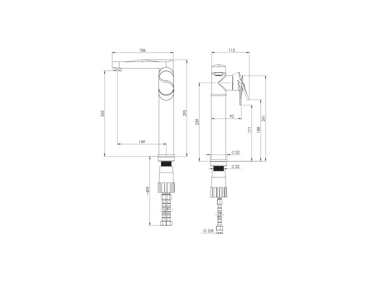 مشخصات فنی شیر روشویی شودر مدل اسمارت