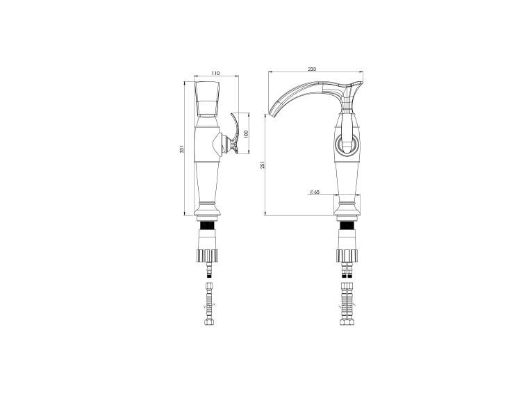شیر روشویی شودر مدل گلوریس