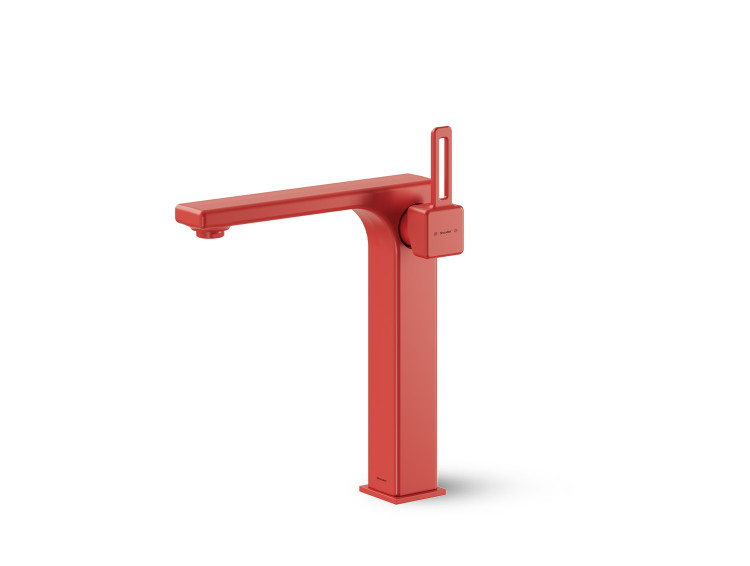 شودر شیر روشویی پایه بلند میشل قرمز