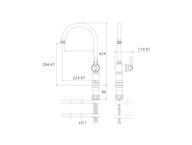 مشخصات فنی شیر ظرفشویی بیزانس