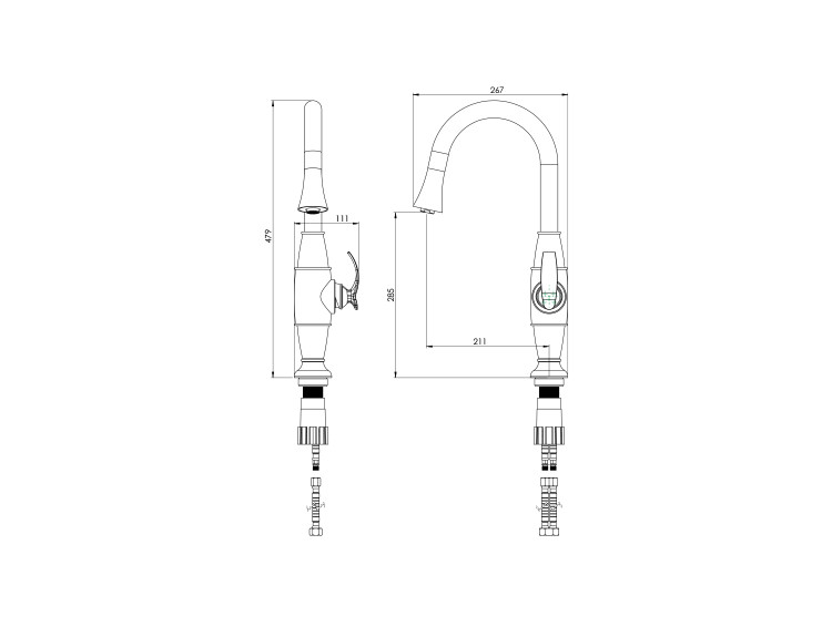 مشخصات فنی شیر ظرفشویی گلوریس