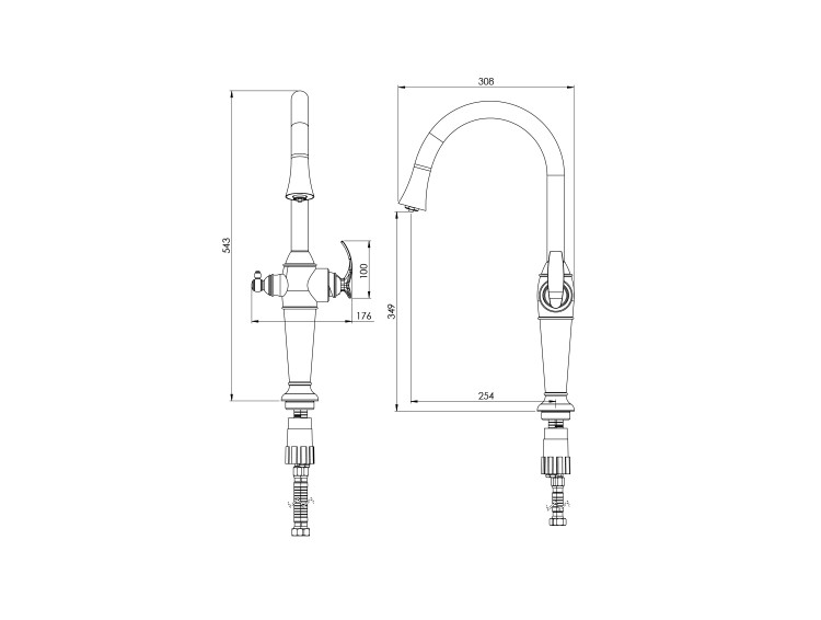 مشخصلات فنی شیر ظرفشویی دومنظوره گلوریس