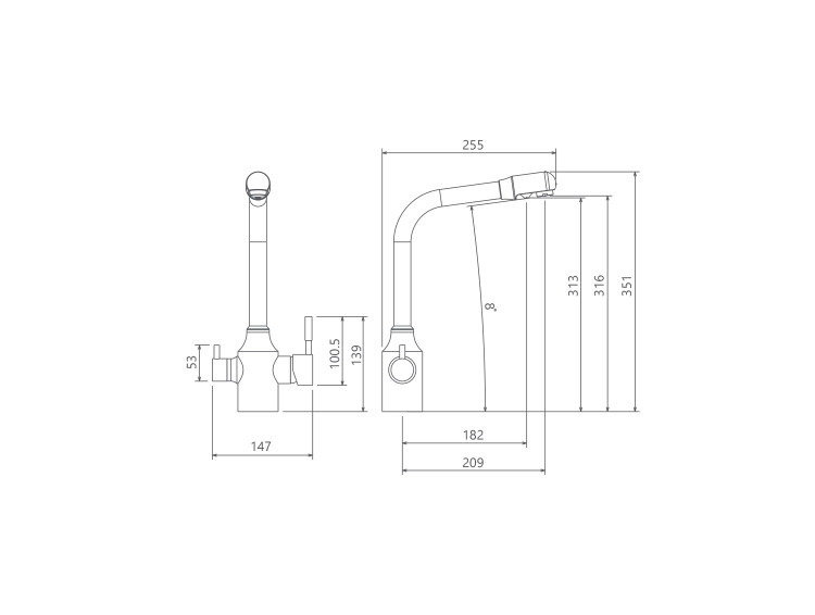 مشهصات فنی شیر ظرفشویی آلبرتا