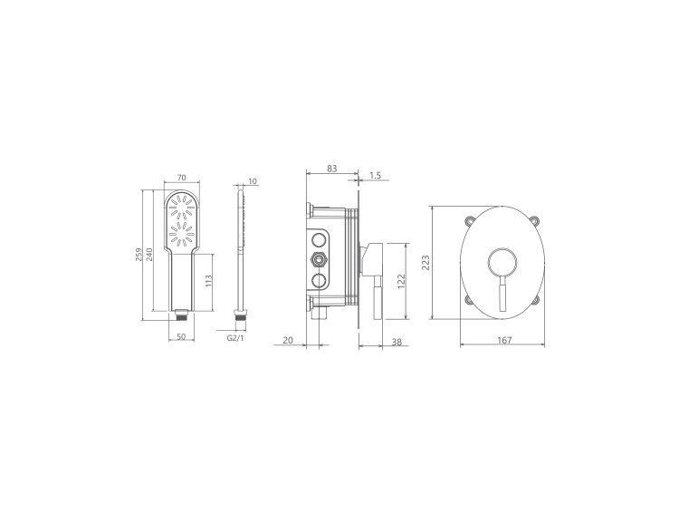 مشخصات فنی دوش روگن تیپ 2