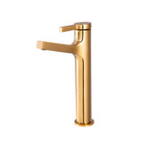 شیر روشویی پایه بلند آوا طلایی براق