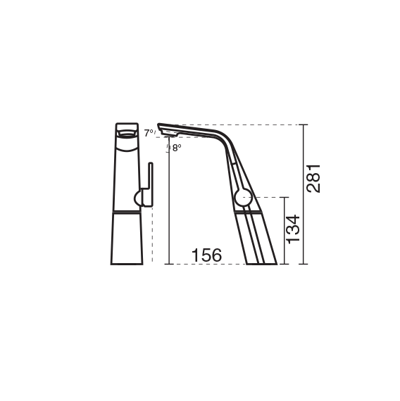 مشخصات فنی روشویی پایه بلند متیس