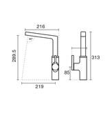 مشخصات فنی شیر ظرفشویی KWC مدل آوا