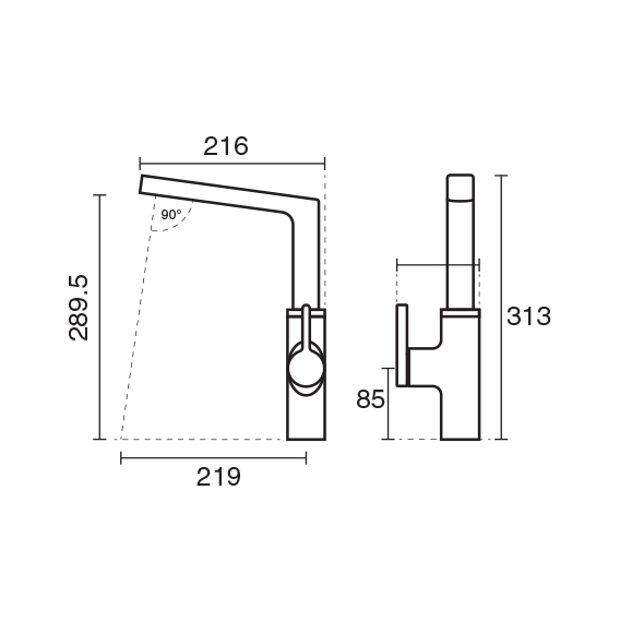 مشخصات فنی شیر ظرفشویی KWC مدل آوا