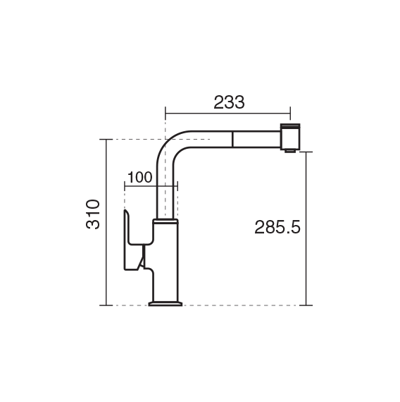 شیر ظرفشویی KWC مدل ریتا شاوری (شیلنگ دار)