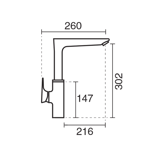 شیر ظرفشویی KWC مدل ورونا