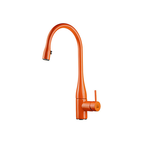 شیر ظرفشویی شاوری (شیلنگ دار) KWC مدل ایو نارنجی
