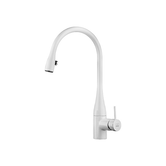 شیر ظرفشویی شاوری (شیلنگ دار) KWC مدل ایو سفید