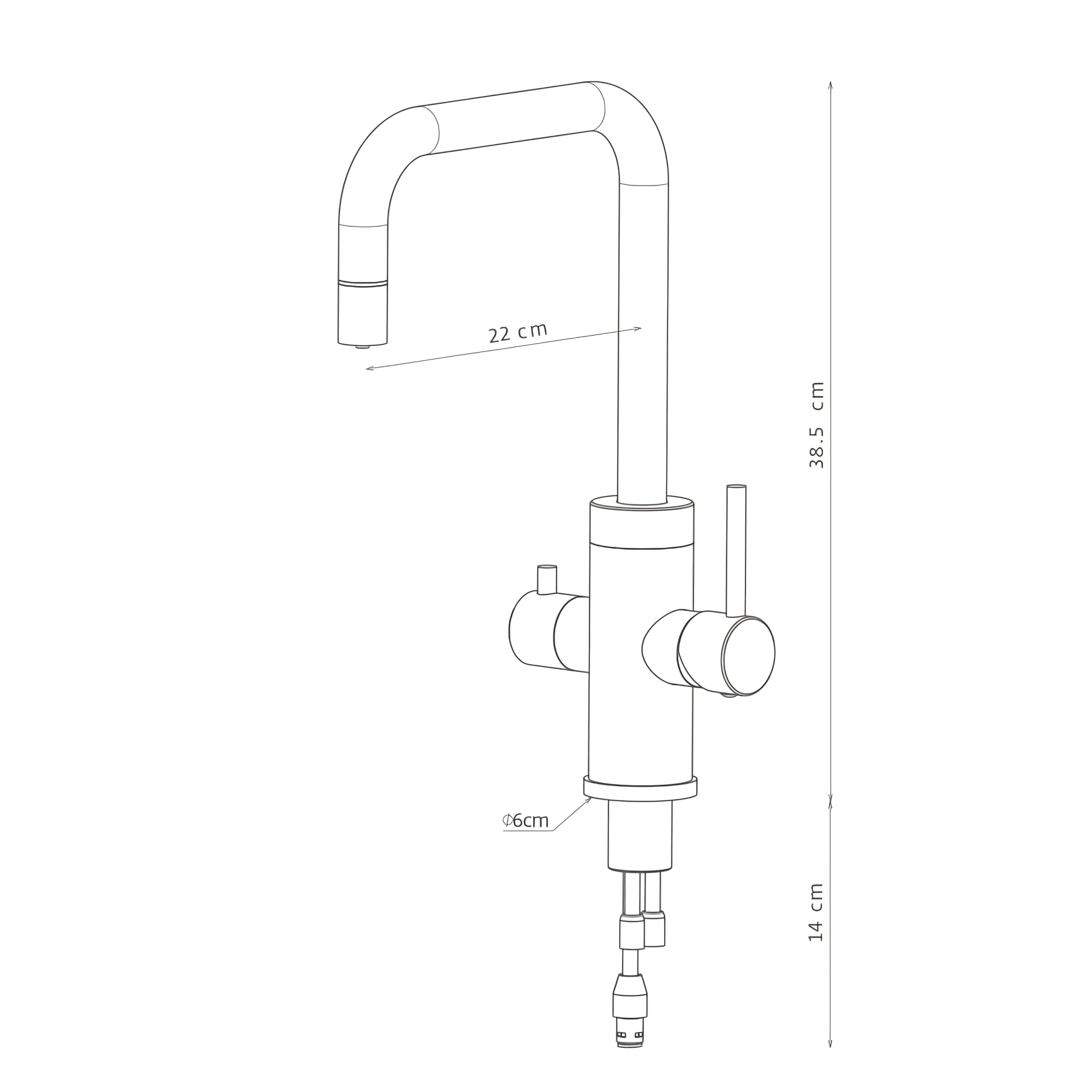 شیر ظرفشویی دو منظوره شوان مدل راین سایز