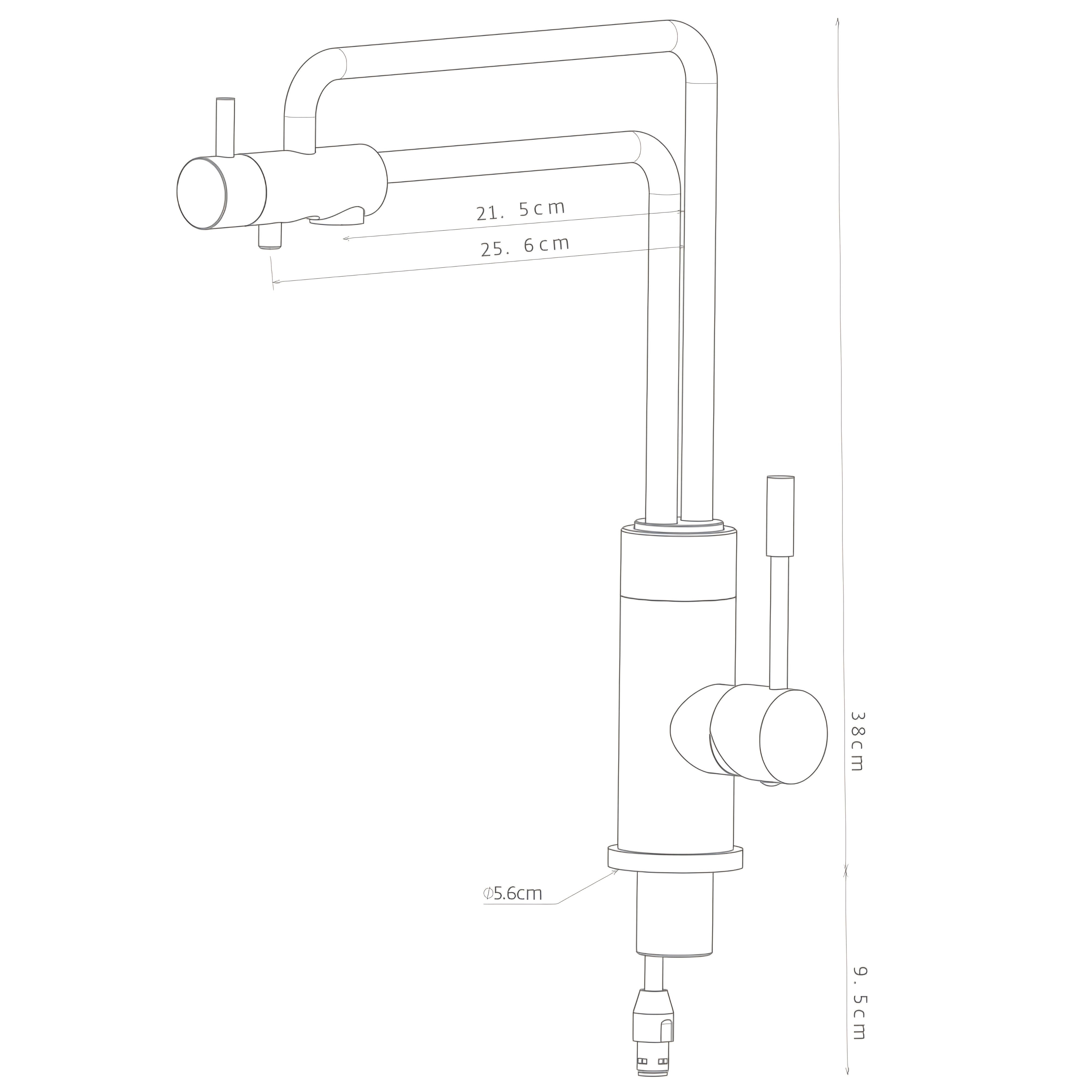 شیر ظرفشویی دو منظوره شوان مدل لوسید سایز